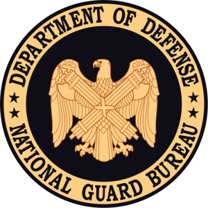 U.S. National Guard seal.
