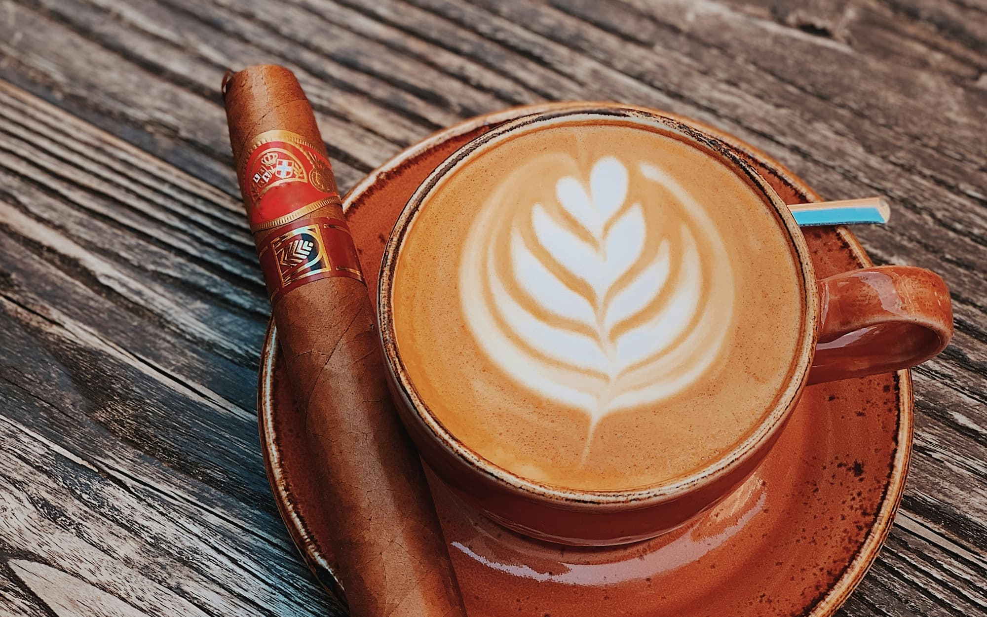Cigar shown paired with a fine coffee.